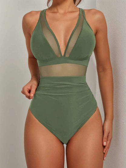 🔥Hot Sale 49% OFF👙Mesh Tummy Control Swimsuit