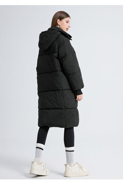 ⚡💥Built for Extreme Cold ❄️Thickened hooded long down jacket