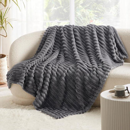 Striped flannel blanket