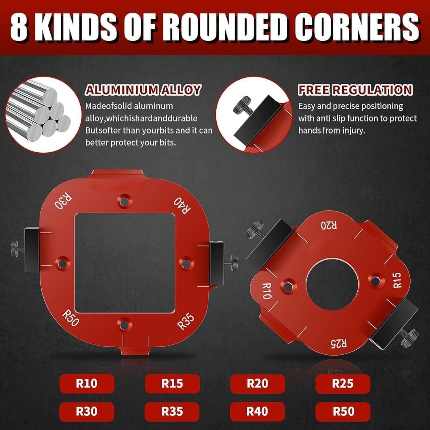 Trimmer Cutting R Angle Arc Template