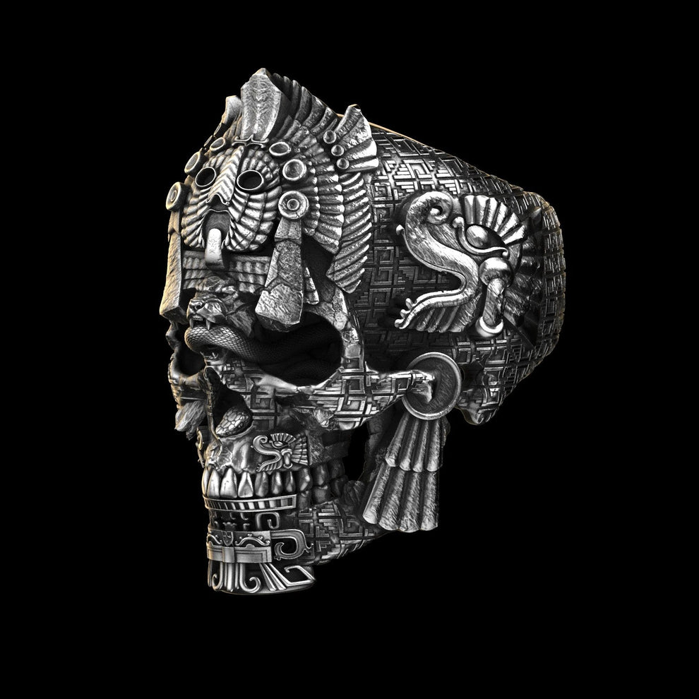 Sterling Silver Black Skull Ring – buckmen.com