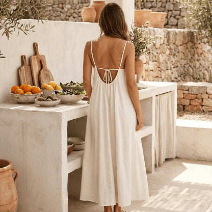 ✨ Feel Irresistible Together — Elegant Backless Cami Dress for Romantic Moments